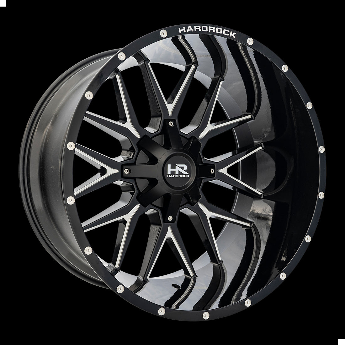 24x14 Hardrock Affliction Gloss Black Milled 6x135/139.7 ET-76 wheel/rim - 0