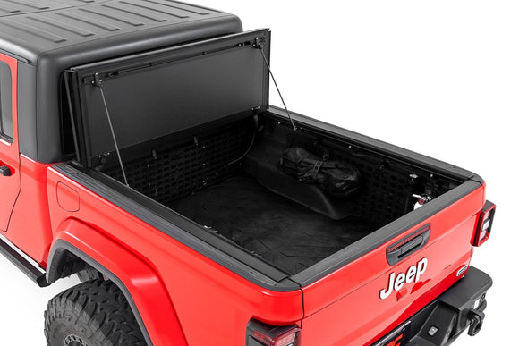 Rough Country Hard Tri-Fold Flip Up Bed Cover 5' Bed For Jeep Gladiator JT 20-23