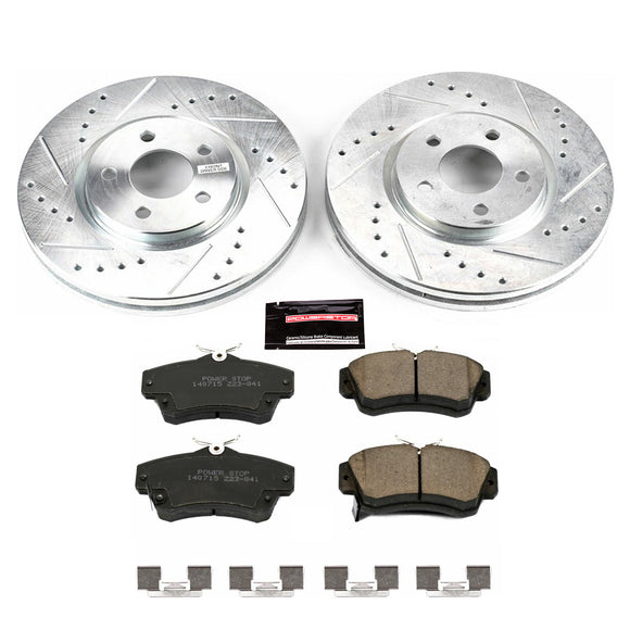 PowerStop Z23 Daily Driver Carbon-Fiber Ceramic Brake Pad and Drilled & Slotted