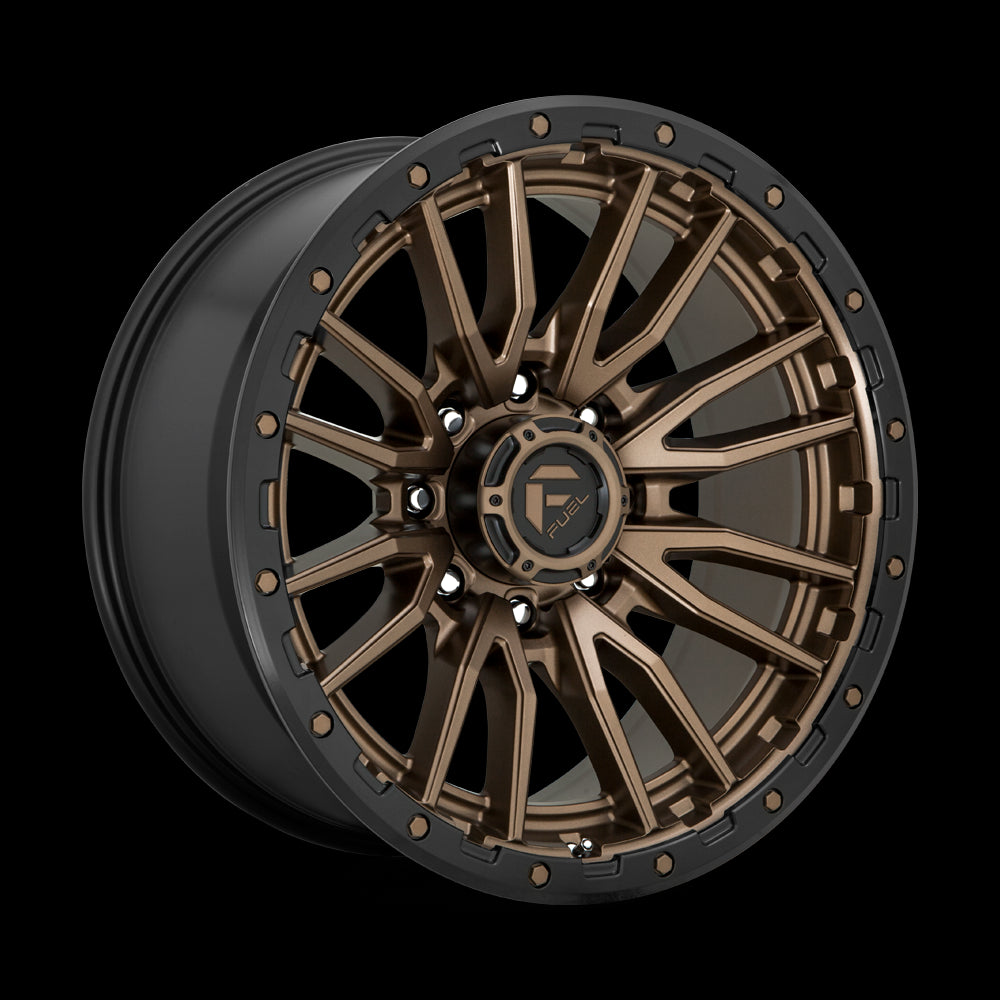 22X10 Fuel D681 Rebel Matte Bronze Black Bead Ring 8X165.1 ET-18 wheel/rim