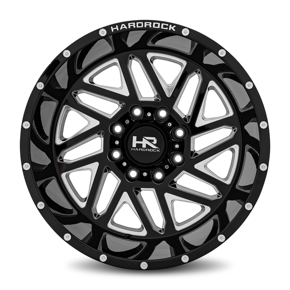 20x12 Hardrock Bones XPosed Gloss Black Milled 5x150 ET-44 wheel/rim