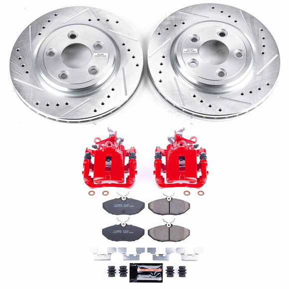 PowerStop Z23 Daily Driver Carbon-Fiber Ceramic Pads Drilled & Slotted Rotor & C