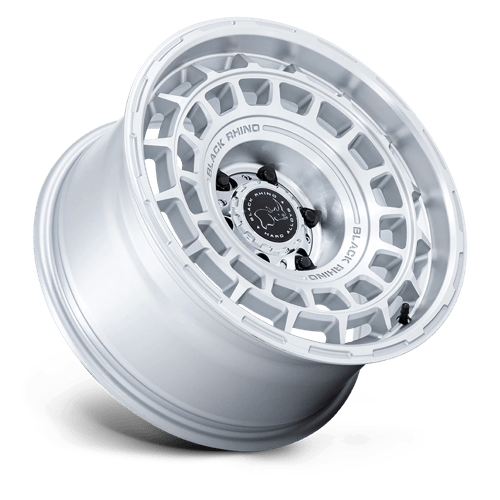 20x8.5 Black Rhino BR024 Awol Silver W/ Machined Face 5x130 ET25 Wheel