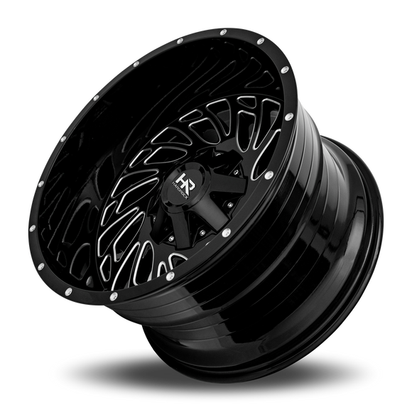 20x12 Hardrock Attack Gloss Black Milled 6x135/139.7 ET-51 wheel/rim