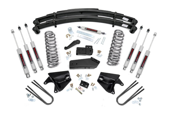 4 Inch Lift Kit - Quad Front Shocks - Rear Springs - Ford Bronco (80-96)