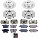 PowerStop OE Stock Replacement Low-Dust Ceramic Brake Pad, Rotor and Caliper Kit