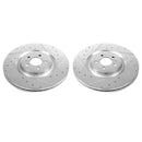 PowerStop Evolution Drilled Slotted Rotors Pair Front For Ford Mustang