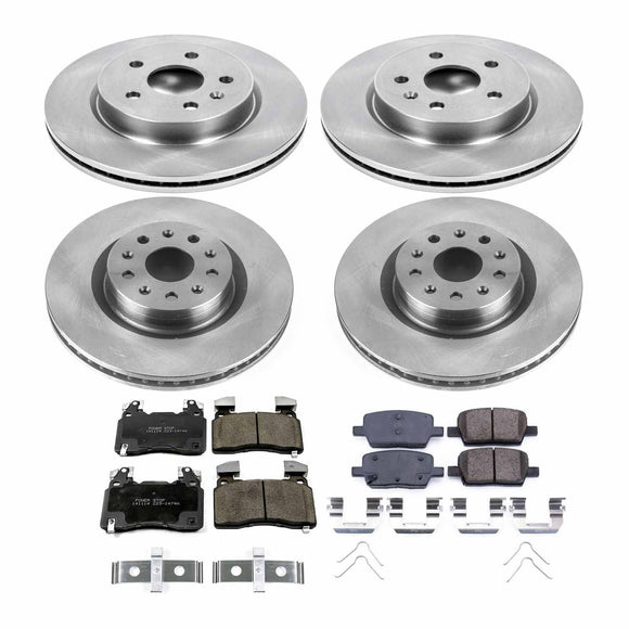 PowerStop OE Stock Replacement Low-Dust Ceramic Brake Pad and Rotor Kit