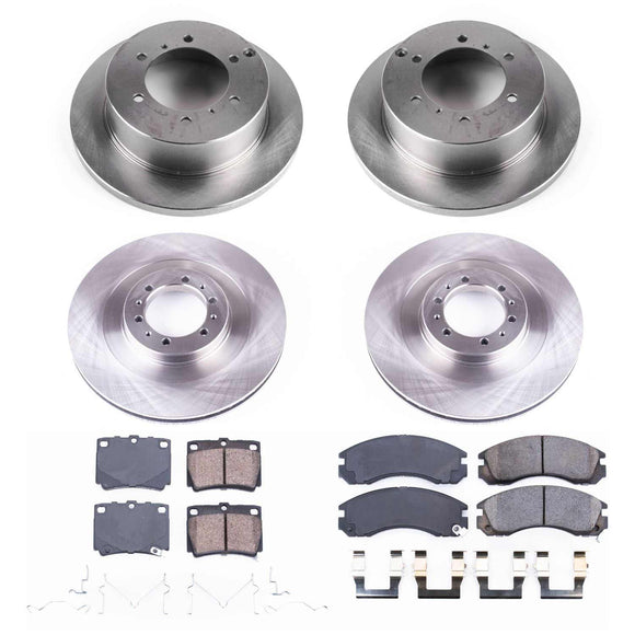 PowerStop OE Stock Replacement Low-Dust Ceramic Brake Pad and Rotor Kit