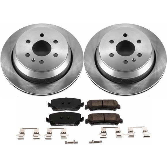 PowerStop OE Stock Replacement Low-Dust Ceramic Brake Pad and Rotor Kit