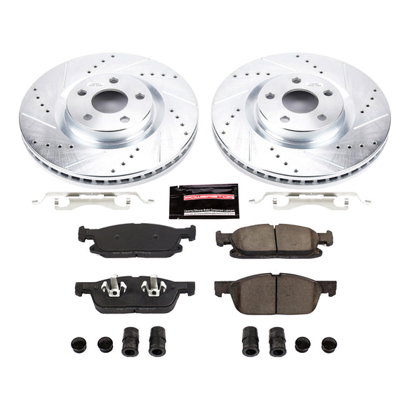 PowerStop Z23 Daily Driver Carbon-Fiber Ceramic Brake Pad and Drilled & Slotted