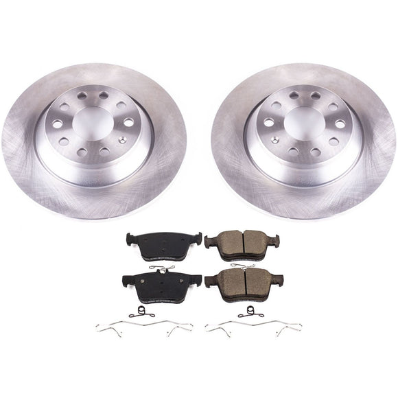 PowerStop OE Stock Replacement Low-Dust Ceramic Brake Pad and Rotor Kit