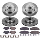 PowerStop OE Stock Replacement Low-Dust Ceramic Brake Pad and Rotor Kit