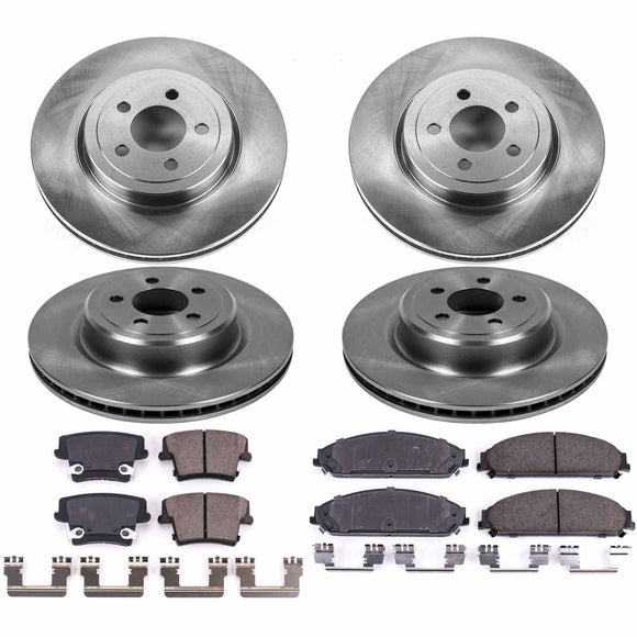 PowerStop OE Stock Replacement Low-Dust Ceramic Brake Pad and Rotor Kit