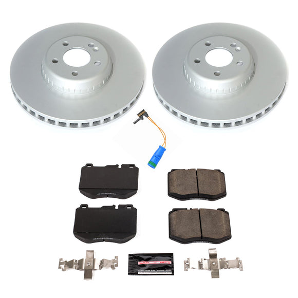 PowerStop Genuine Geomet Coated Rotor and Carbon-Fiber Ceramic Brake Pad Kit