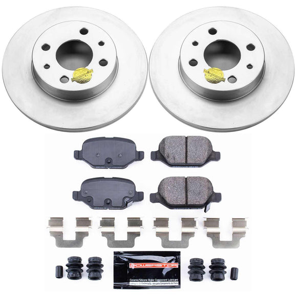 PowerStop Genuine Geomet Coated Rotor and Carbon-Fiber Ceramic Brake Pad Kit