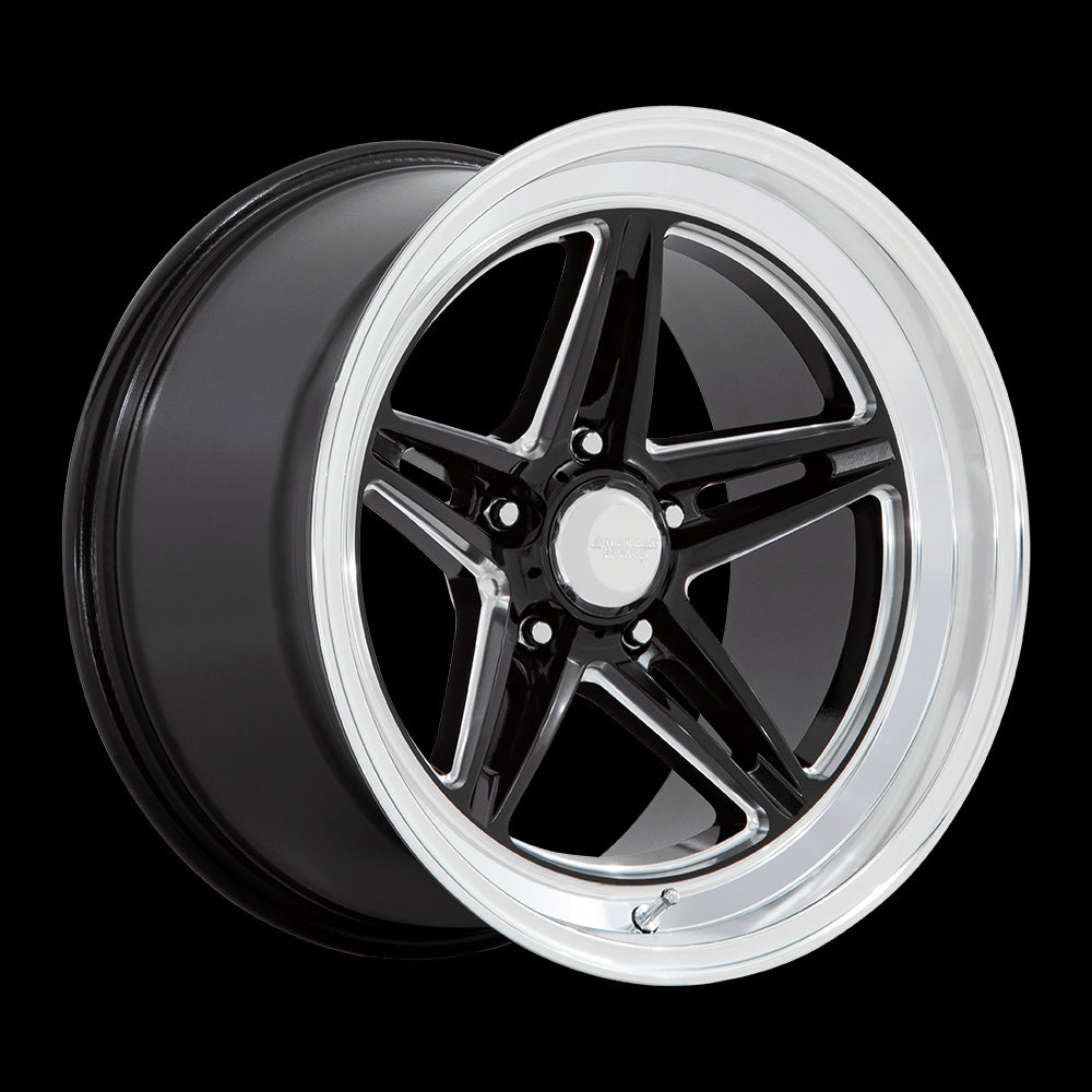 18X8 American Racing Vintage VN514 Groove Black 5X127 5X5 ET0 Wheel Rim