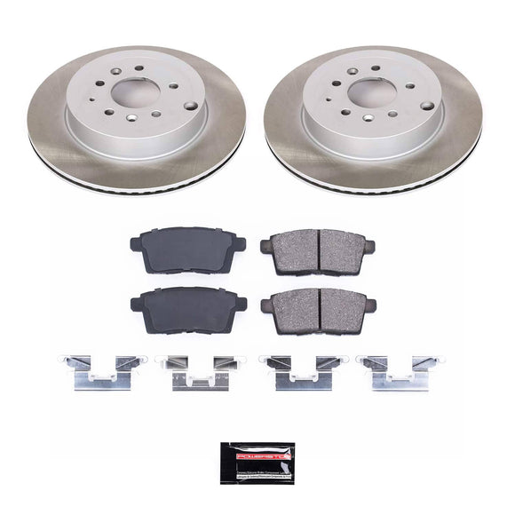 PowerStop Semi-Coated Rotor and Low-Dust Ceramic Brake Pad Kit