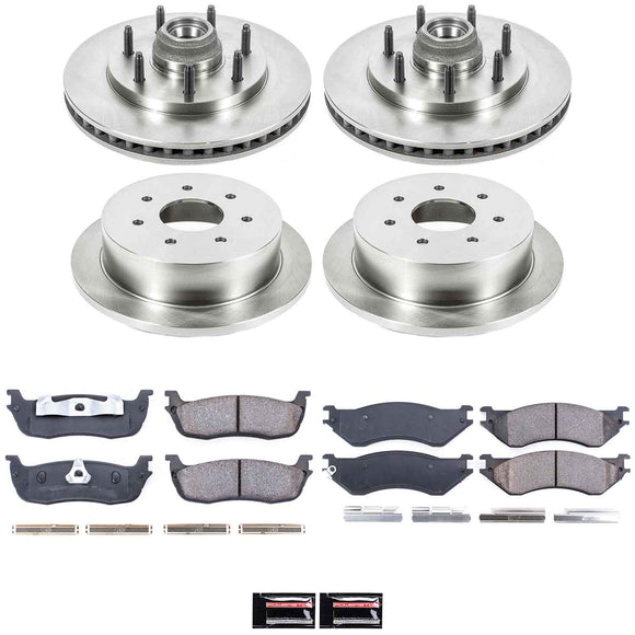 PowerStop OE Stock Replacement Low-Dust Ceramic Brake Pad and Rotor Kit