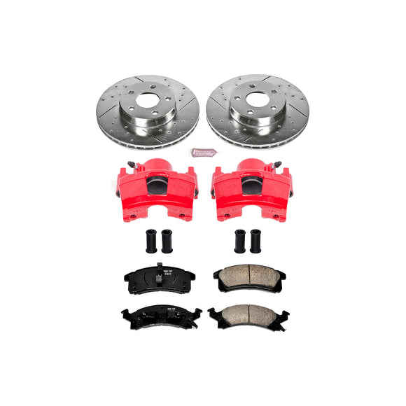 PowerStop Z23 Daily Driver Carbon-Fiber Ceramic Pads Drilled & Slotted Rotor & C