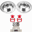 PowerStop Z26 Street Performance Ceramic Brake Pad, Drilled Slotted Rotor, and C