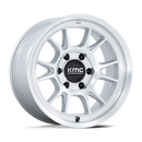 17X8.5 KMC KM729 Range Gloss Silver With Machined Face 6x135 ET0 Wheel Rim