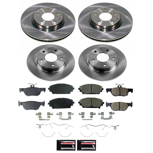 PowerStop OE Stock Replacement Low-Dust Ceramic Brake Pad and Rotor Kit