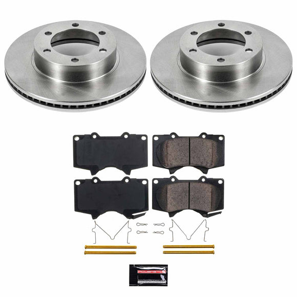 PowerStop OE Stock Replacement Low-Dust Ceramic Brake Pad and Rotor Kit