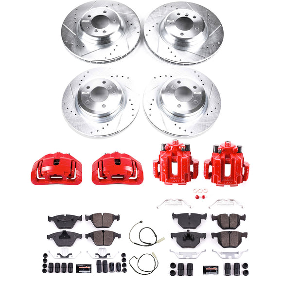 PowerStop Z23 Daily Driver Carbon-Fiber Ceramic Pads Drilled & Slotted Rotor & C