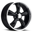 18x8.5 Vision 142 Legend 5 Black Machined 5x120.65 5x4.75 ET20 Wheel Rim