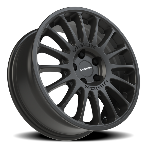 17x7 Vision 477 Monaco Satin Black 5x108 5x4.25 ET38 Wheel Rim