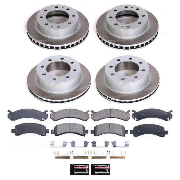 PowerStop Semi-Coated Rotor and Low-Dust Ceramic Brake Pad Kit