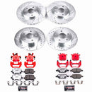 PowerStop Z26 Street Performance Ceramic Brake Pad, Drilled Slotted Rotor, and C