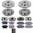 PowerStop OE Stock Replacement Low-Dust Ceramic Brake Pad, Rotor and Caliper Kit