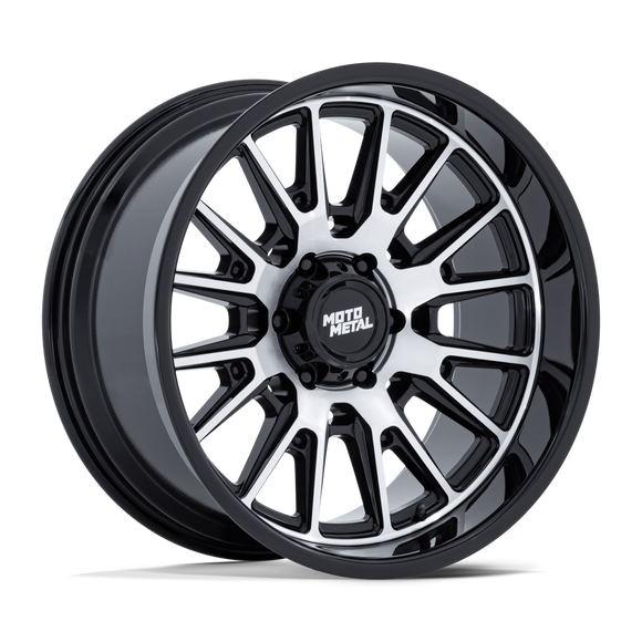 20x10 Moto Metal MO814 Tekton Gloss Black Machined Face 5x127 ET-18 Wheel