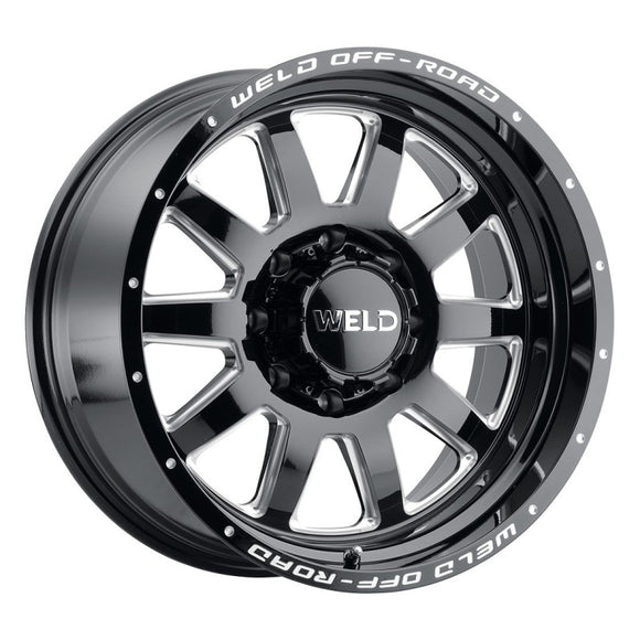 18x9 WELD Off-Road Stealth Black Milled 5x114.3 5x127 ET-12 CB78.1 Wheel Rim