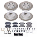 PowerStop Semi-Coated Rotor and Low-Dust Ceramic Brake Pad Kit