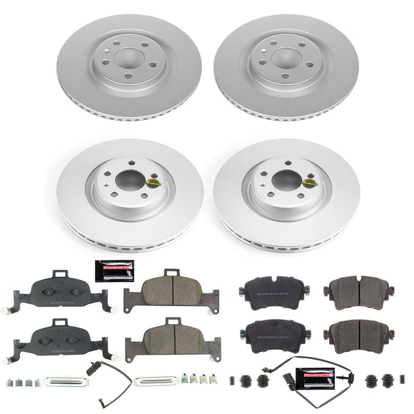 PowerStop Genuine Geomet Coated Rotor and Carbon-Fiber Ceramic Brake Pad Kit