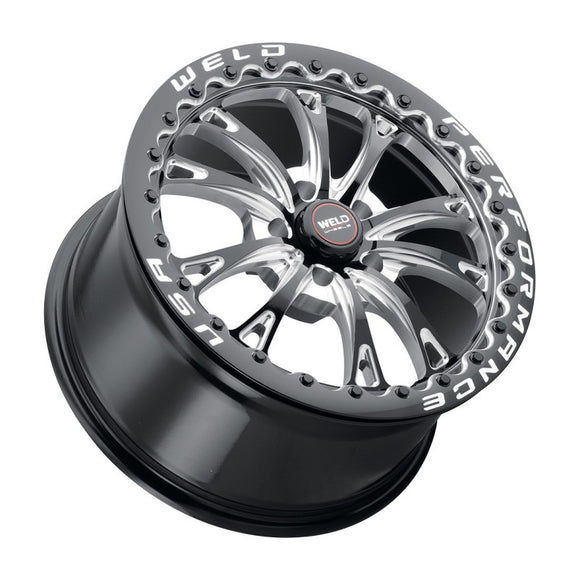17x11 WELD Performance Belmont Beadlock Black Milled 5x115 ET6 CB78.1 Wheel Rim