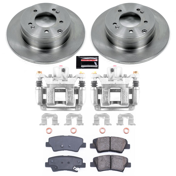 PowerStop OE Stock Replacement Low-Dust Ceramic Brake Pad, Rotor and Caliper Kit