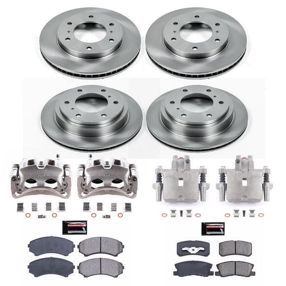 PowerStop OE Stock Replacement Low-Dust Ceramic Brake Pad, Rotor and Caliper Kit