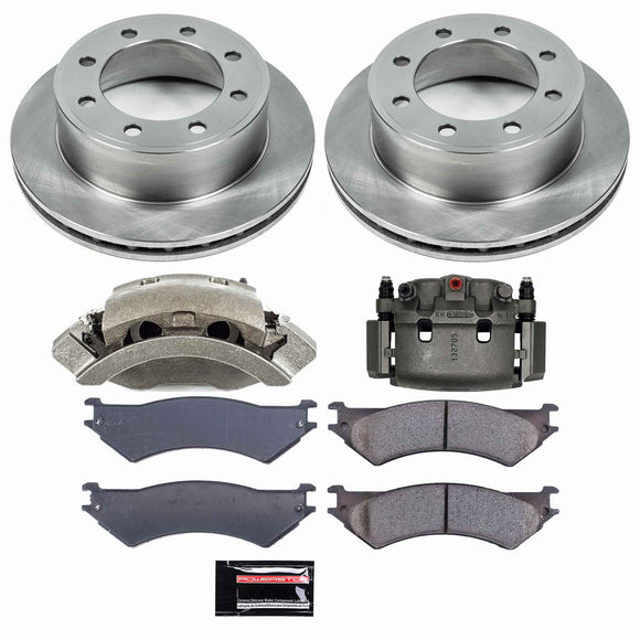 PowerStop OE Stock Replacement Low-Dust Ceramic Brake Pad, Rotor and Caliper Kit