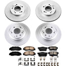 PowerStop Genuine Geomet Coated Rotor and Low-Dust Ceramic Brake Pad Kit