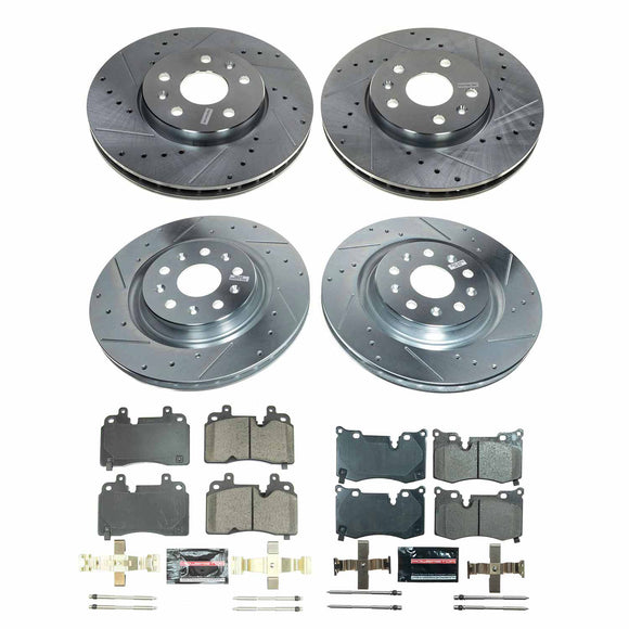 PowerStop Z23 Daily Driver Carbon-Fiber Ceramic Brake Pad and Drilled & Slotted