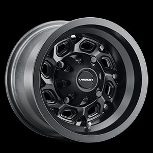 12x8 Vision 361 Spyder Matte Black 4x156 ET-10.2 Wheel Rim