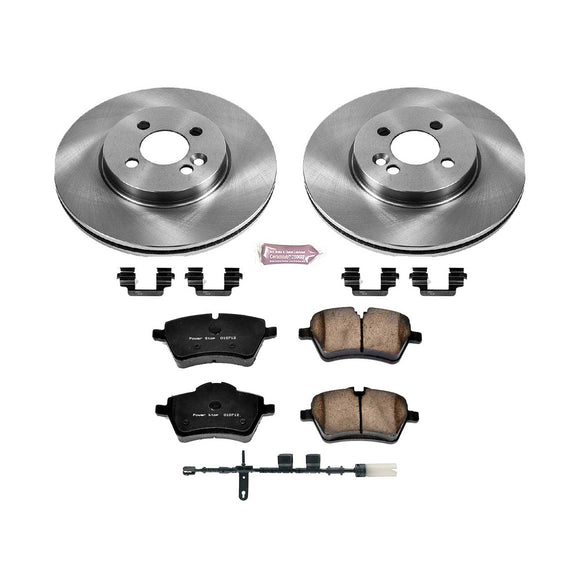 PowerStop OE Stock Replacement Low-Dust Ceramic Brake Pad and Rotor Kit