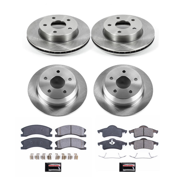 PowerStop OE Stock Replacement Low-Dust Ceramic Brake Pad and Rotor Kit