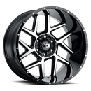 20x10 Vision 360 Sliver Gloss Black Machined Face Wheel 5x127 ET-25 CB78.1