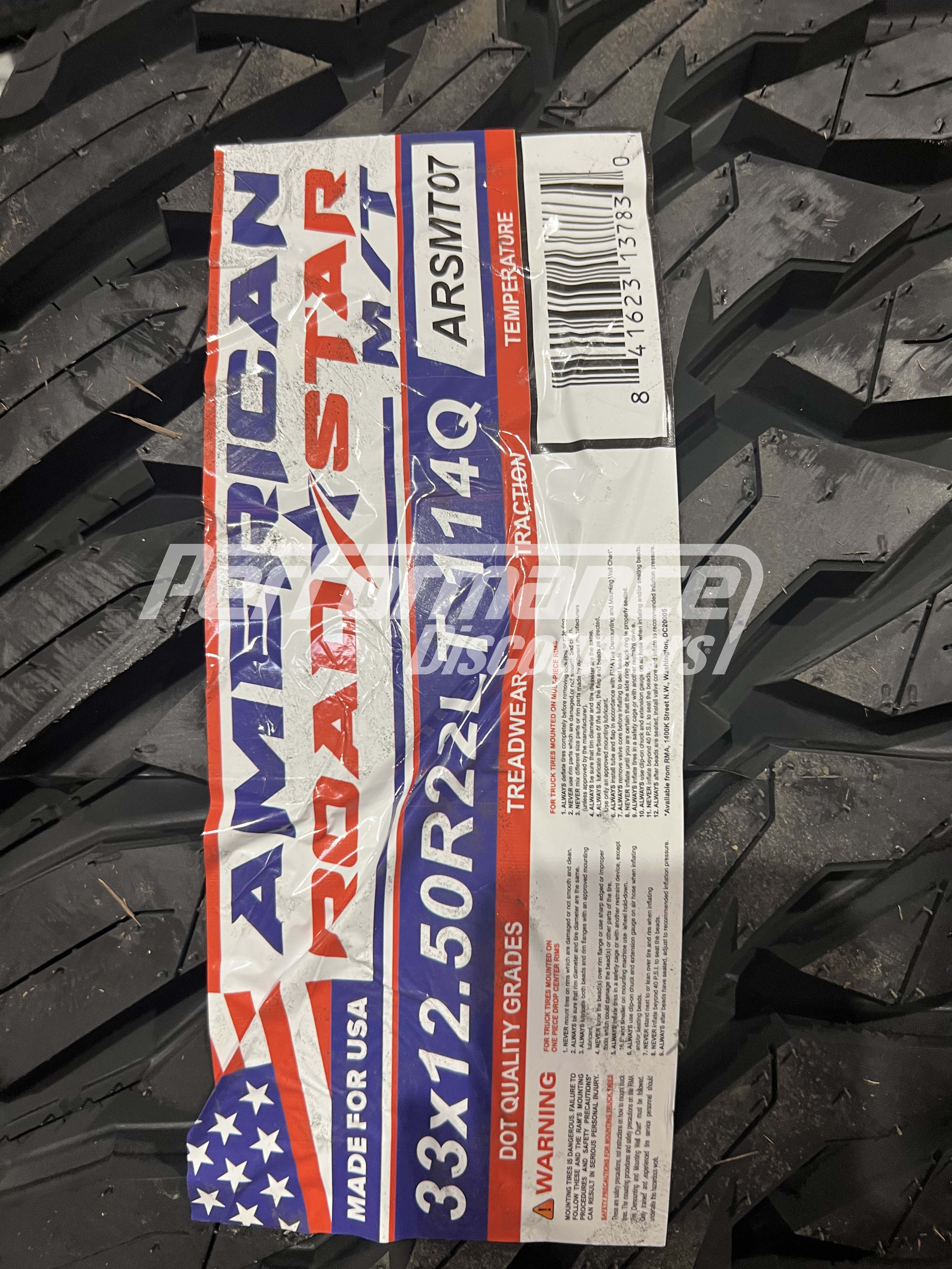 American Roadstar M/T Tire(s) 33X12.50R22 114Q LRF 33 12.50 22 3312.5022