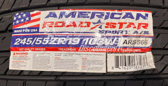 245/55ZR19 American Roadstar Sport A/S 103W BSW SL 245 55 19 2455519